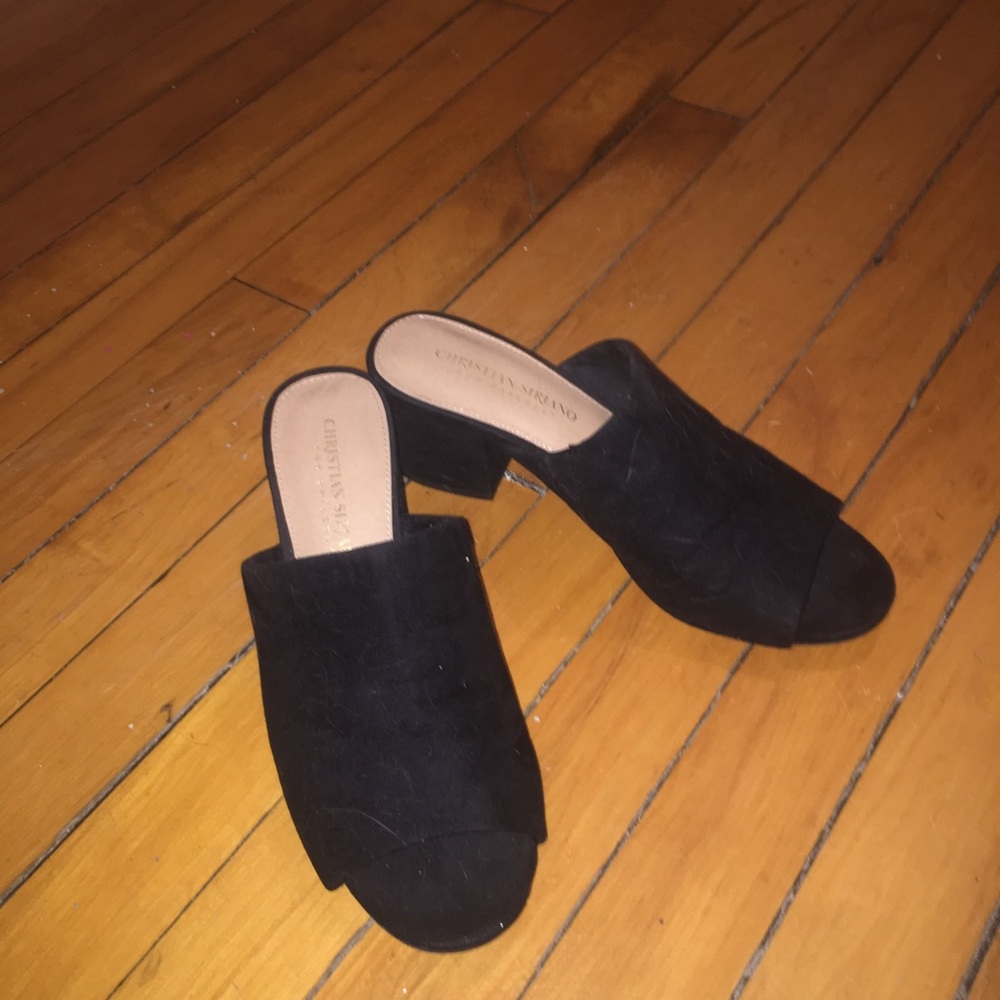 Heeled mule sandals